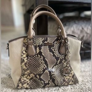 Michael Kors snakeskin, medium handbag